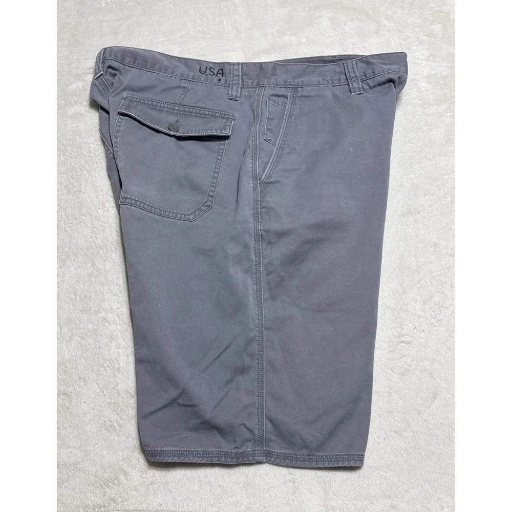John Varvatos USA Chino Shorts Men's 36 Gray Flat Front